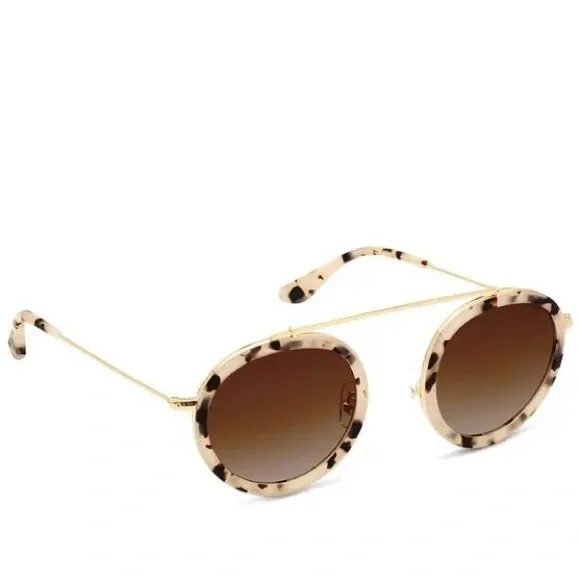 New KREWE Conti Matte Oyster 24K Sunglasses - Picture 6 of 15